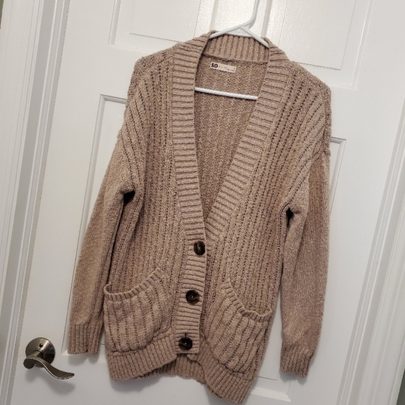 SO Cozy Knit Cardigan Sweater size Medium, Casual - Picture 7 of 9